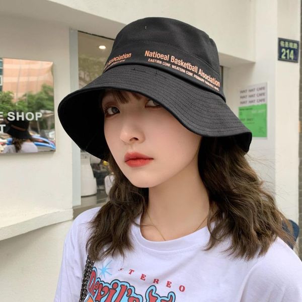 wide brim hats 2021 summer letter cotton bucket hat outdoor big colorful fisherman kpop casual statement sunscreen panama, Blue;gray 
wide brim hats 2021 summer letter cotton bucket hat outdoor big colorful fisherman kpop casual statement sunscreen panama, Blue;gray