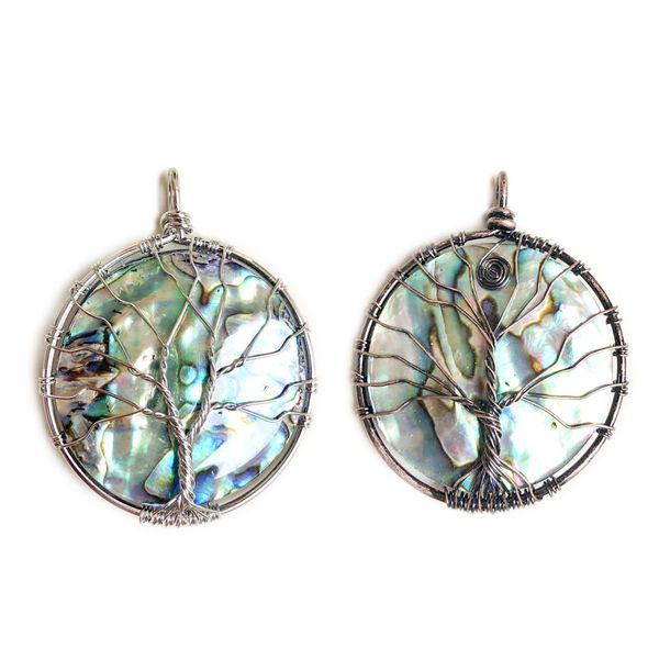 wojiaer new zealand abalone shell pendant seashell vintage tree of life wire wrap round beads women necklace diy jewelry bv916, Silver
wojiaer new zealand abalone shell pendant seashell vintage tree of life wire wrap round beads women necklace diy jewelry bv916, Silver