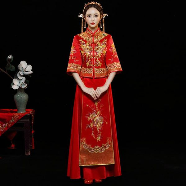ethnic clothing red fashion noble retro chinese women bride cheongsam dress long wedding qipao delicate embroidery phoenix size s-xxl
ethnic clothing red fashion noble retro chinese women bride cheongsam dress long wedding qipao delicate embroidery phoenix size s-xxl
