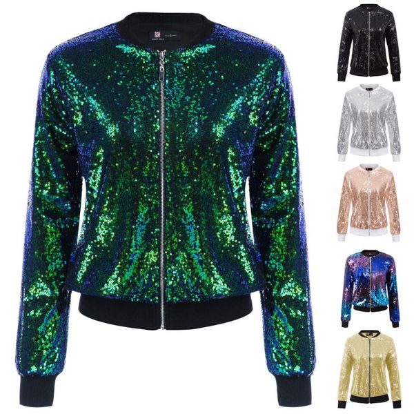 women's jackets women sparkling sequins baseball jacket coat long sleeve stand collar zip-up zipper fastening front, Black;brown
women's jackets women sparkling sequins baseball jacket coat long sleeve stand collar zip-up zipper fastening front, Black;brown