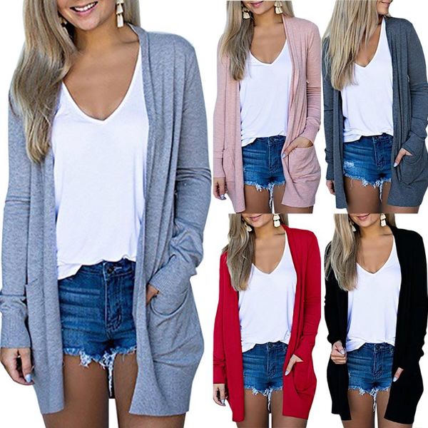 women's knits & tees women longline jumper long sleeve knit cardigan solid casual knitwear ladies fashion open stitch coat wear, White
women's knits & tees women longline jumper long sleeve knit cardigan solid casual knitwear ladies fashion open stitch coat wear, White