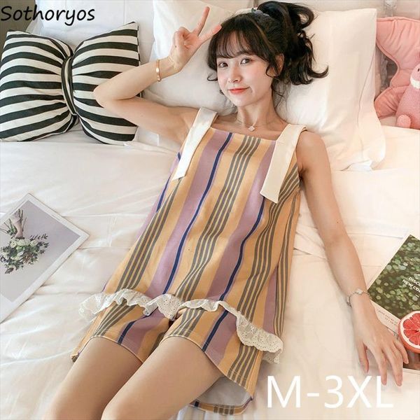 pajama sets oversize 3xl loose womens sleepwears strap sleeveless lovely leisure nightwear students comfortable simple homewear ulzzang chic, Black;red
pajama sets oversize 3xl loose womens sleepwears strap sleeveless lovely leisure nightwear students comfortable simple homewear ulzzang chic, Black;red