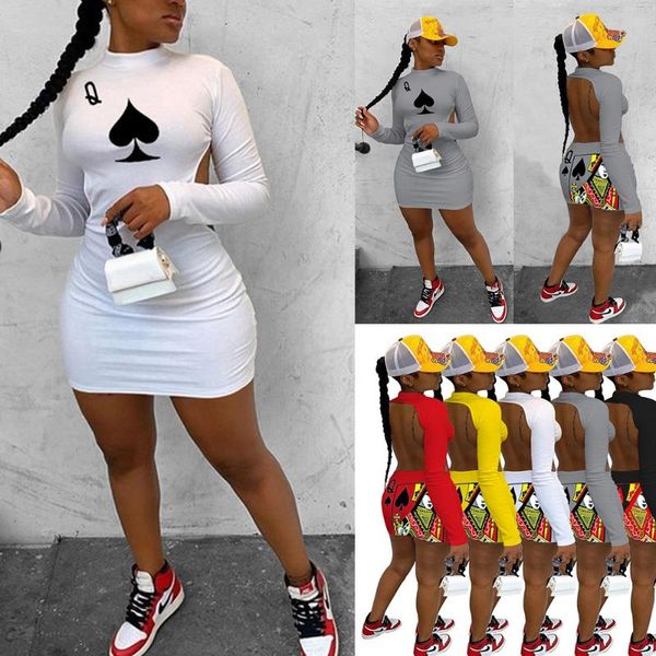 casual dresses summer women dress style model solid-color poker spades q print long sleeves backless bodycon, Black;gray
casual dresses summer women dress style model solid-color poker spades q print long sleeves backless bodycon, Black;gray