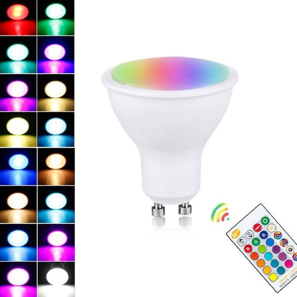 dimmable rgb color changing led bulb 220v 110v gu10 magic led light bulb 8w rgb lamp with remote control 16 colors for decor
dimmable rgb color changing led bulb 220v 110v gu10 magic led light bulb 8w rgb lamp with remote control 16 colors for decor
