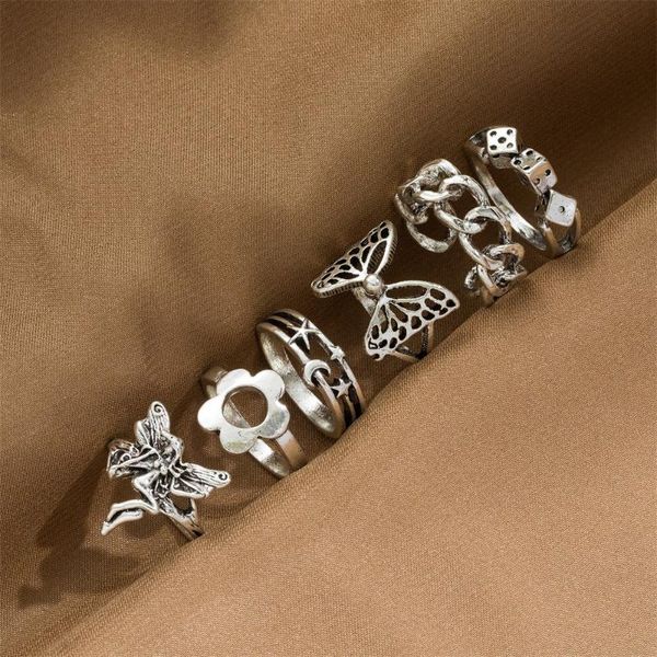 wedding rings famshin 6pcs/set butterfly ring flower dice angel moon star dream retro sweet set for women open fashion jewelry, Slivery;golden
wedding rings famshin 6pcs/set butterfly ring flower dice angel moon star dream retro sweet set for women open fashion jewelry, Slivery;golden