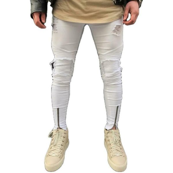 men's jeans mens super stretch skinny ripped denim trousers fashion distressed pants 2021 summer fake zipper man's clothes, Blue
men's jeans mens super stretch skinny ripped denim trousers fashion distressed pants 2021 summer fake zipper man's clothes, Blue