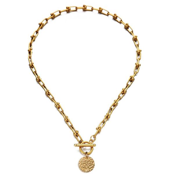 stainless steel joint chain coin choker for women girls ot clasp round coin pendant toggle necklace fashion jewelry, Silver
stainless steel joint chain coin choker for women girls ot clasp round coin pendant toggle necklace fashion jewelry, Silver