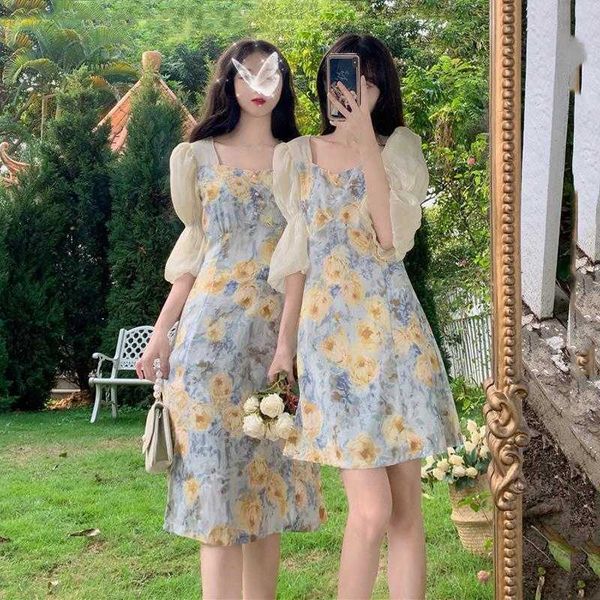 sweet summer 2021 floral temperament is very fairy long close waist show thin girl short sleeve dress, Black
sweet summer 2021 floral temperament is very fairy long close waist show thin girl short sleeve dress, Black