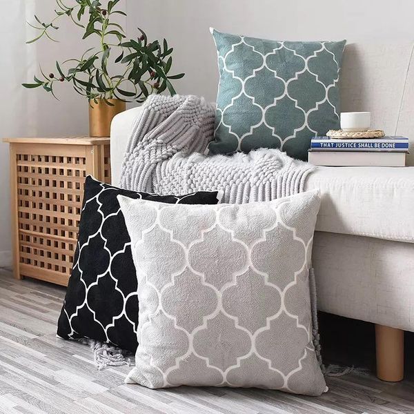 cushion/decorative pillow moroccan embroidered cushion cover grey black blue pillowcase canvas cotton square embroidery 45x45cm home decor
cushion/decorative pillow moroccan embroidered cushion cover grey black blue pillowcase canvas cotton square embroidery 45x45cm home decor