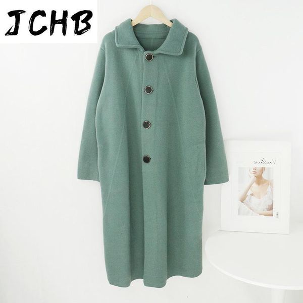 winter solid color long woolen coat women casual sleeve single breasted outerwear turn down collar wool coats women's & blends, Black
winter solid color long woolen coat women casual sleeve single breasted outerwear turn down collar wool coats women's & blends, Black