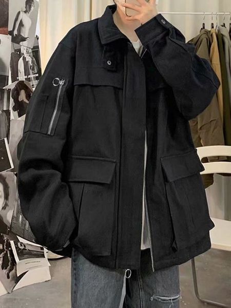 2021 new spring frock coat men's korean fashion casual wear and ruffian handsome brand jacket, Black;brown
2021 new spring frock coat men's korean fashion casual wear and ruffian handsome brand jacket, Black;brown