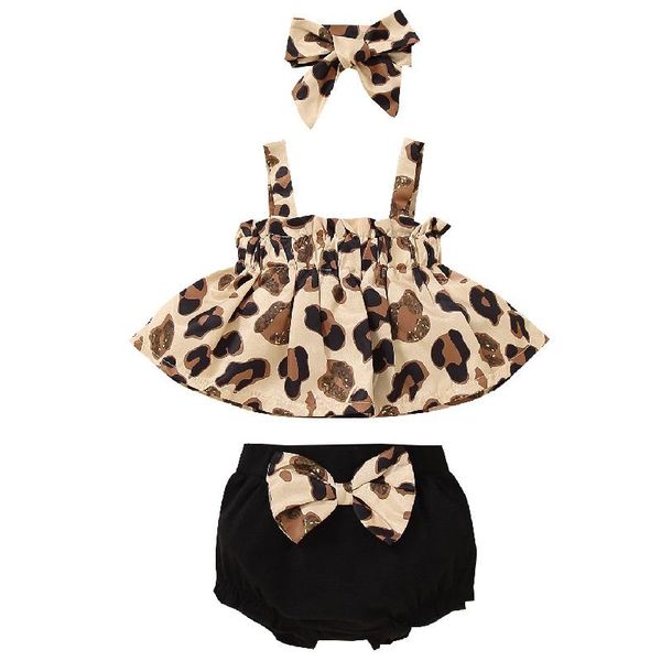 summer new girl's baby leopard print letter print suspender + pants three piece set send headdress girl's baby dress set, White
summer new girl's baby leopard print letter print suspender + pants three piece set send headdress girl's baby dress set, White