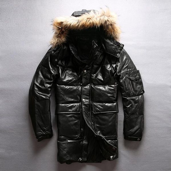 men's leather & faux 2022 winter down jacket solid real genuine men black cowskin fur hood thick coats casual long clothing
men's leather & faux 2022 winter down jacket solid real genuine men black cowskin fur hood thick coats casual long clothing