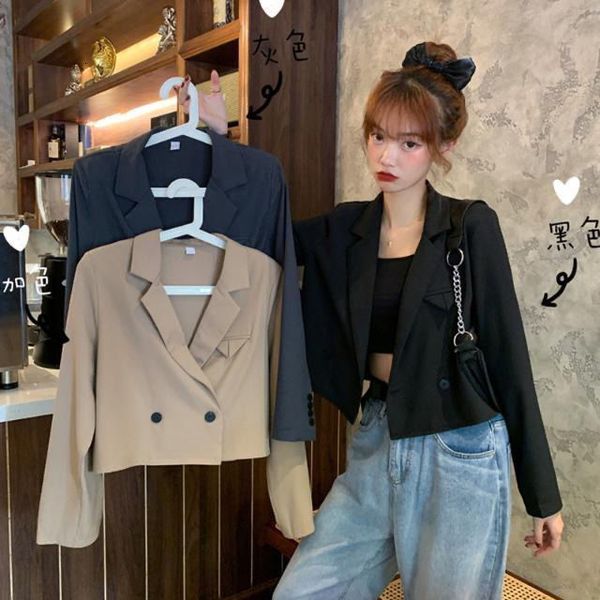 thin british black jacket for women 2021 new style sleeve short suit vizg, White;black
thin british black jacket for women 2021 new style sleeve short suit vizg, White;black