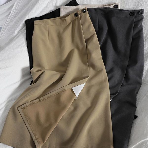 skirts spring high-waist breasted irregular skirt women's one-step korean solid color hip casual midi over the knee black
skirts spring high-waist breasted irregular skirt women's one-step korean solid color hip casual midi over the knee black