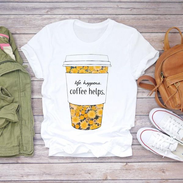 women's t-shirt womens graphic female tee women sunflower coffee flower floral short sleeve 90s lady print t-shirts t shirt, White
women's t-shirt womens graphic female tee women sunflower coffee flower floral short sleeve 90s lady print t-shirts t shirt, White