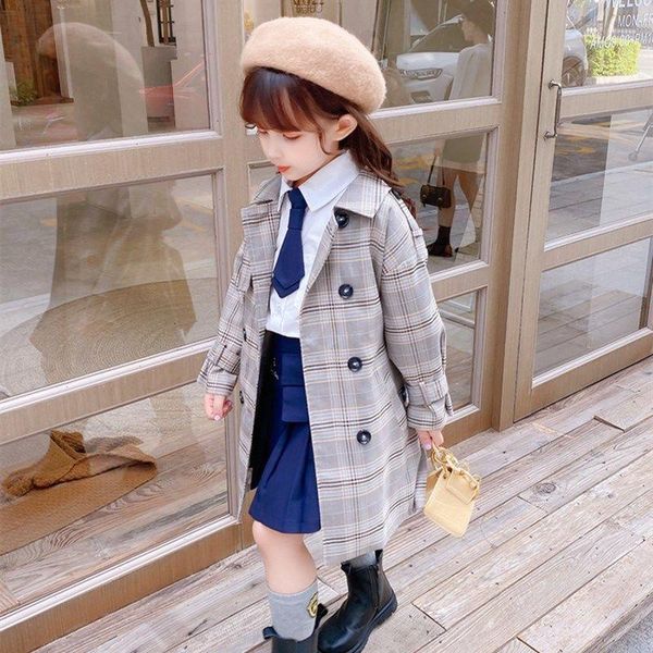 2021 new spring autumn girls three-breasted fashion british style windbreaker, Blue;gray
2021 new spring autumn girls three-breasted fashion british style windbreaker, Blue;gray
