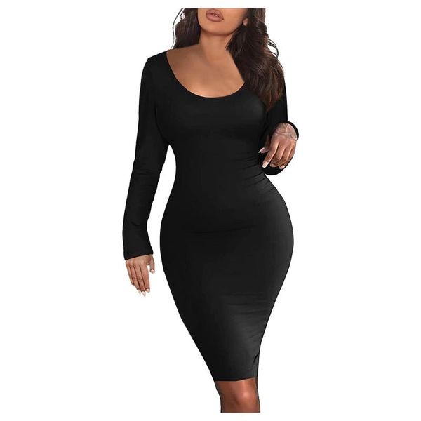 casual dresses for women 2021 bodycon solid color tight dress long sleeve basic black club vestidos elegantes para mujer, Black;gray
casual dresses for women 2021 bodycon solid color tight dress long sleeve basic black club vestidos elegantes para mujer, Black;gray