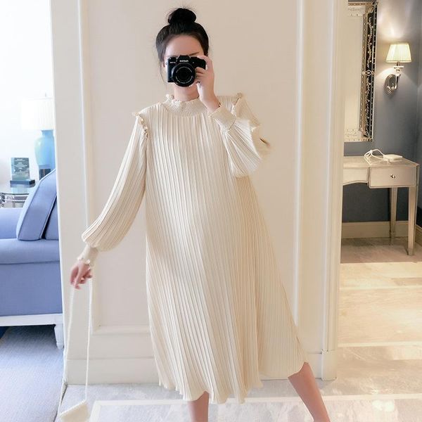 maternity dresses fashion long sweet pleated loose clothes for pregnant women pregnancy clothing winter spring girls, White
maternity dresses fashion long sweet pleated loose clothes for pregnant women pregnancy clothing winter spring girls, White