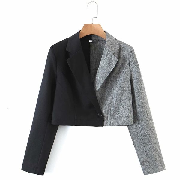 women's suits & blazers slim women patchwork v neck jacket 2021 spring-autumn fashion ladies streetwears single breasted female sh, White;black
women's suits & blazers slim women patchwork v neck jacket 2021 spring-autumn fashion ladies streetwears single breasted female sh, White;black
