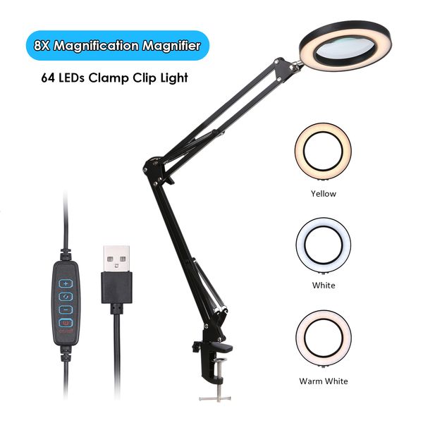 2021 new kkmoon 8x illuminated lupa usb 3 colors 64 led magnifying glass to solder iron repair/desk lamp/care beauty tool lk10
2021 new kkmoon 8x illuminated lupa usb 3 colors 64 led magnifying glass to solder iron repair/desk lamp/care beauty tool lk10