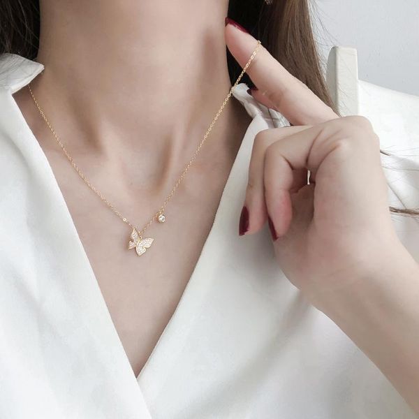 chains ihues 925 sterling silver custom butterfly pendant women's necklace simple fashion zircon clavicle chain jewelry gift
chains ihues 925 sterling silver custom butterfly pendant women's necklace simple fashion zircon clavicle chain jewelry gift
