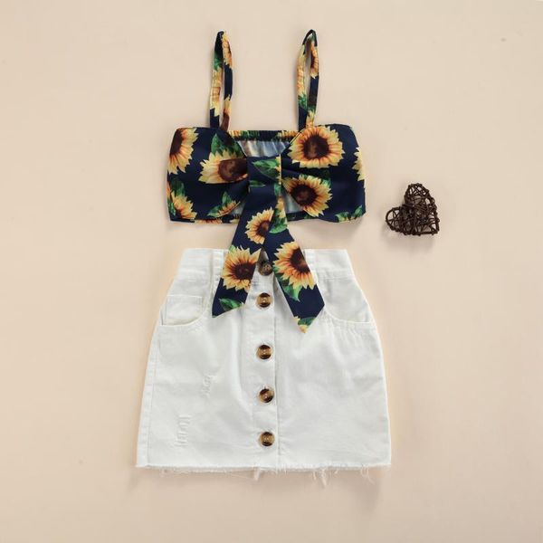 clothing sets summer baby tie-up sunflower camisole + white skirt bandage button decoration cute navel 2 pcs set
clothing sets summer baby tie-up sunflower camisole + white skirt bandage button decoration cute navel 2 pcs set