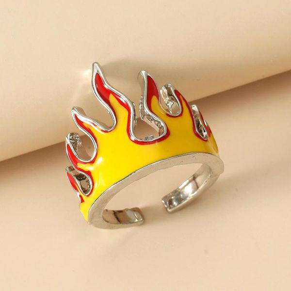 cluster rings yazi goth flame opening hiphop punk yellow green adjustable finger ring 90s vintage for men women party jewelry gift, Golden;silver
cluster rings yazi goth flame opening hiphop punk yellow green adjustable finger ring 90s vintage for men women party jewelry gift, Golden;silver