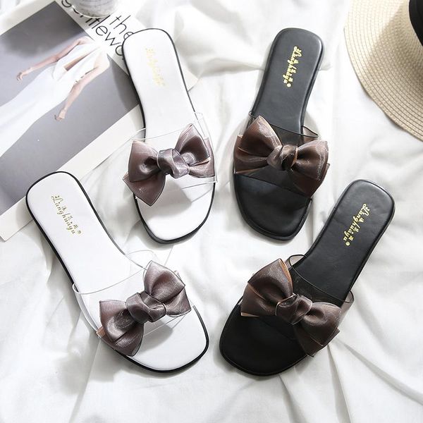 slippers transparent open toe lady summer shoes brand butterfly-knot outdoor beach sandals flat heel slipper designer comfortable slides, Black
slippers transparent open toe lady summer shoes brand butterfly-knot outdoor beach sandals flat heel slipper designer comfortable slides, Black