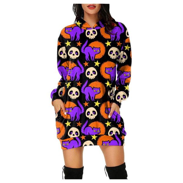 casual dresses woman loose pocket halloween dress ladies print hooded long sleeve oversized hoodies spring and autumn vintage, Black;gray
casual dresses woman loose pocket halloween dress ladies print hooded long sleeve oversized hoodies spring and autumn vintage, Black;gray