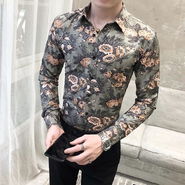 new moda alta qualidade primavera nova manga longa dos homens camisas florais simples todos jogos streetwear magro ajuste ca 4m1y, Black;brown
new moda alta qualidade primavera nova manga longa dos homens camisas florais simples todos jogos streetwear magro ajuste ca 4m1y, Black;brown
