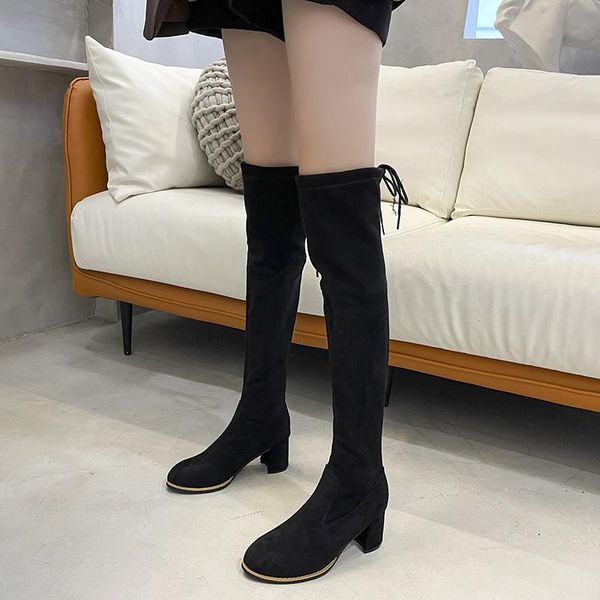 boots 2021 fashion women spring winter over the knee heels quality suede long comfort square botines mujer thigh high, Black
boots 2021 fashion women spring winter over the knee heels quality suede long comfort square botines mujer thigh high, Black
