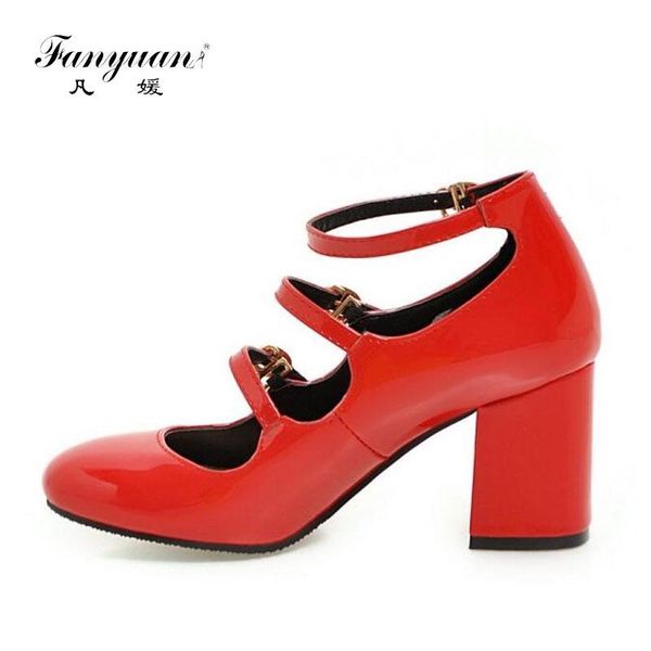 dress shoes fanyuan spring 2021 women mary jane thick high heels buckle pumps party round toe ladies black red size 34-43
dress shoes fanyuan spring 2021 women mary jane thick high heels buckle pumps party round toe ladies black red size 34-43