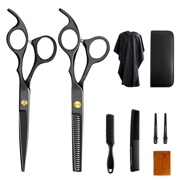 hair scissors 9 pcs cutting set thinning comb cape clips hairdressing shears salon
hair scissors 9 pcs cutting set thinning comb cape clips hairdressing shears salon