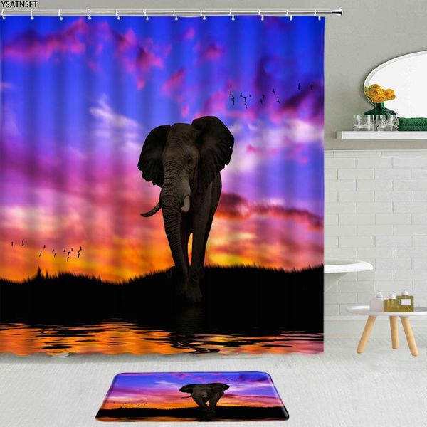 shower curtains 2pcs african wild animal elephant curtain sunset bohemian ethnic pattern fabric non-slip bath mat bathroom set
shower curtains 2pcs african wild animal elephant curtain sunset bohemian ethnic pattern fabric non-slip bath mat bathroom set
