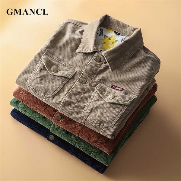 men autumn classic style vintage corduroy cargo casual jacket hip hop man streetwear slim motorcycle bomber jacket outerwear 4xl 211103, Black;brown
men autumn classic style vintage corduroy cargo casual jacket hip hop man streetwear slim motorcycle bomber jacket outerwear 4xl 211103, Black;brown