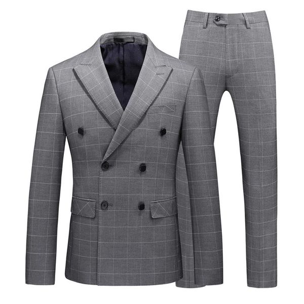 men's suits & blazers ( jacket + vest pants ) premium brand formal business plaid suit three piece set gray groom wedding dress male si, White;black
men's suits & blazers ( jacket + vest pants ) premium brand formal business plaid suit three piece set gray groom wedding dress male si, White;black