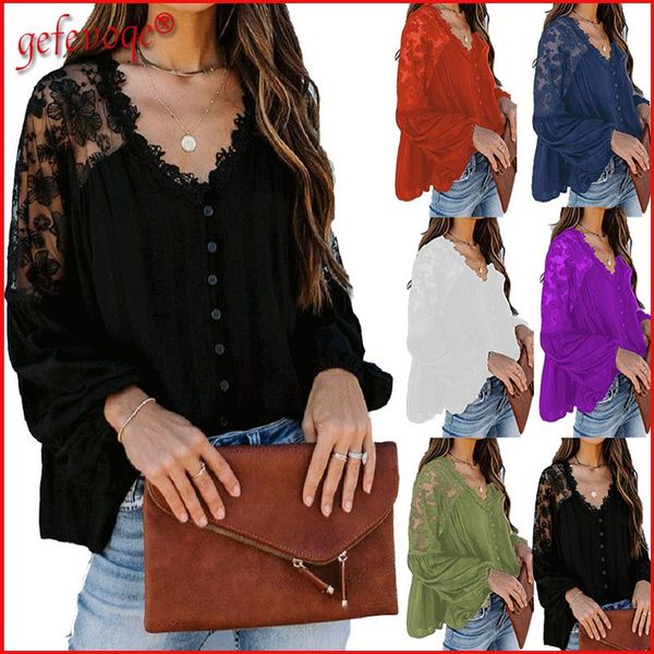 women's blouses & shirts mesh lace patchwork vintage blouse women clothes 2021autumn casual lantern long sleeve v-neck loose button shi, White
women's blouses & shirts mesh lace patchwork vintage blouse women clothes 2021autumn casual lantern long sleeve v-neck loose button shi, White
