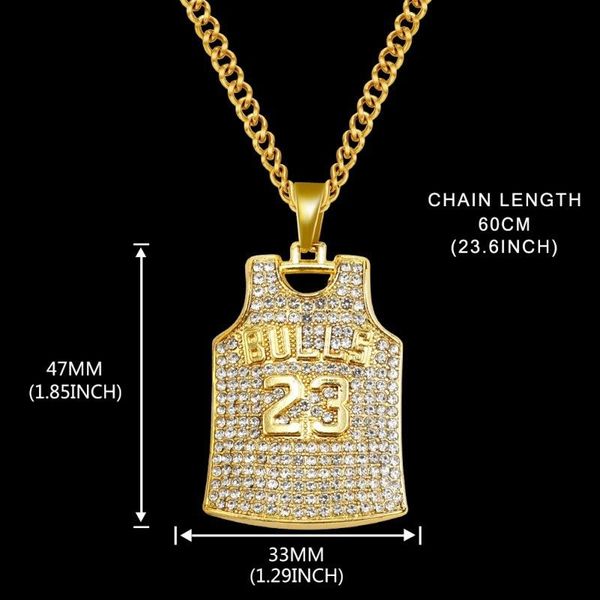 pendant necklaces europe and america 23 jersey necklace hip hop crystal basketball legend number gift, Silver
pendant necklaces europe and america 23 jersey necklace hip hop crystal basketball legend number gift, Silver