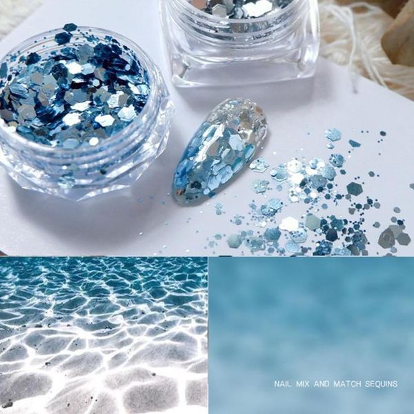 nail glitter 1box blue sea sparkling mermaid art sequins hexagonal silver 2colors accessories h6y2, Silver;gold
nail glitter 1box blue sea sparkling mermaid art sequins hexagonal silver 2colors accessories h6y2, Silver;gold