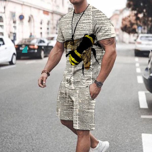 bee pattern mens sports suit short sleeve tshirt with shorts comfortable breathable dry daily leisure sports l001, Gray
bee pattern mens sports suit short sleeve tshirt with shorts comfortable breathable dry daily leisure sports l001, Gray