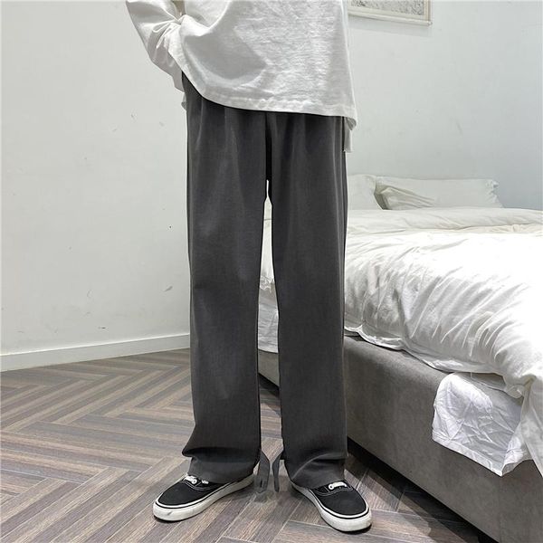 men's pants summer drape suit men korean fashion loose casual harajuku streetwear straight wide leg mopping, Black
men's pants summer drape suit men korean fashion loose casual harajuku streetwear straight wide leg mopping, Black