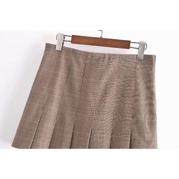 2021 new women plaid mini skirts draped preppy style skirt jupe zh40, Black 
2021 new women plaid mini skirts draped preppy style skirt jupe zh40, Black