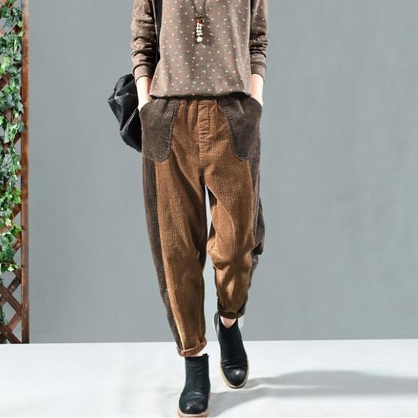 women's pants & capris yoyikamomo women casual harem corduroy 2021 autumn winter contrast color pockets female loose trousers, Black;white
women's pants & capris yoyikamomo women casual harem corduroy 2021 autumn winter contrast color pockets female loose trousers, Black;white