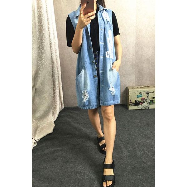 women's vests lady cowboy vest 2021 spring autumn korean version fashion long extra large size casual thin section hole female tide a58, Black;white
women's vests lady cowboy vest 2021 spring autumn korean version fashion long extra large size casual thin section hole female tide a58, Black;white