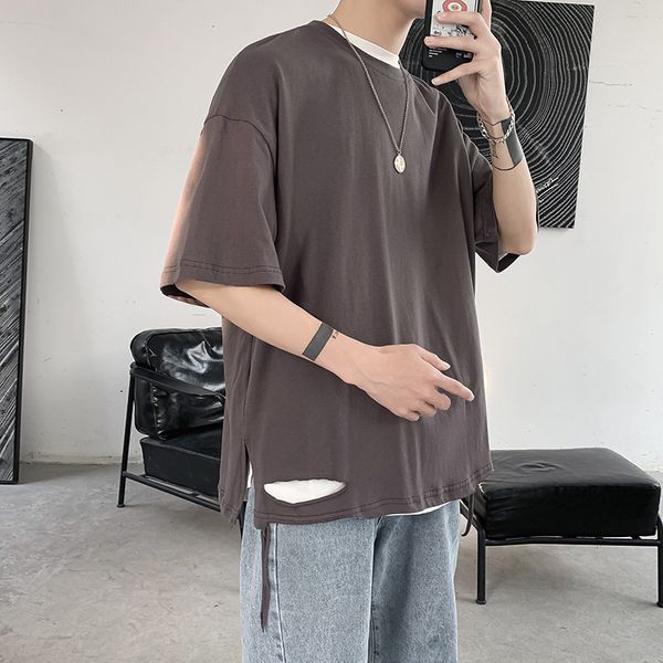 ummer men's 2020 short new round neck 5 / 6 sleeve korean trend base shirt loose hole t-shirt, White;black
ummer men's 2020 short new round neck 5 / 6 sleeve korean trend base shirt loose hole t-shirt, White;black