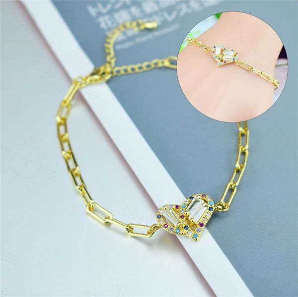 link, chain fashion lovely heart rainbow cz adjustable bracelet bangle cubic zircon women jewelry for birthday gifts, Black
link, chain fashion lovely heart rainbow cz adjustable bracelet bangle cubic zircon women jewelry for birthday gifts, Black