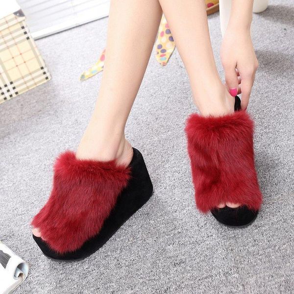 autumn winter platform slippers peep-toe zapatos de mujer plataforma furry slides wedges heels luxury shoes designer sandals, Black
autumn winter platform slippers peep-toe zapatos de mujer plataforma furry slides wedges heels luxury shoes designer sandals, Black