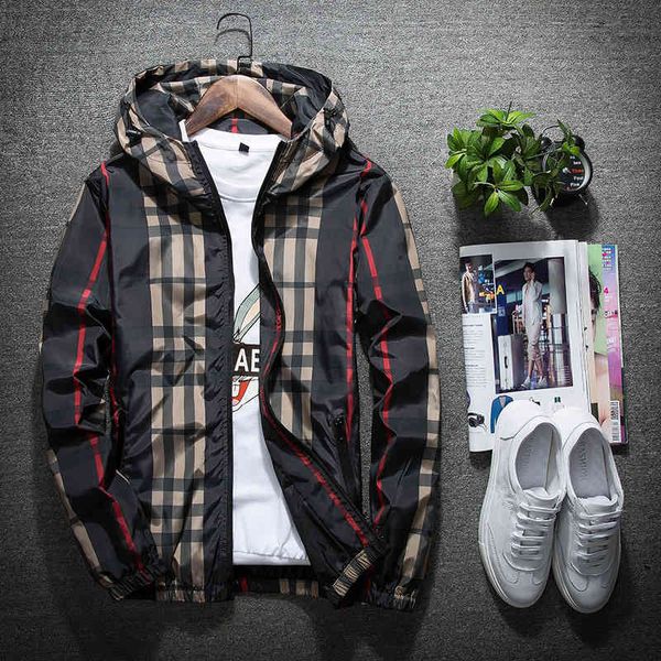 jacket male spring autumn student korean fashion slim hooded clothes versatile men's plaid coat, Black;brown
jacket male spring autumn student korean fashion slim hooded clothes versatile men's plaid coat, Black;brown