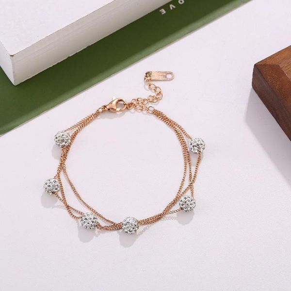 charm bracelets fashion simple rose gold color with rhinestone jewelry stainless steel for women chain gifts, Golden;silver
charm bracelets fashion simple rose gold color with rhinestone jewelry stainless steel for women chain gifts, Golden;silver